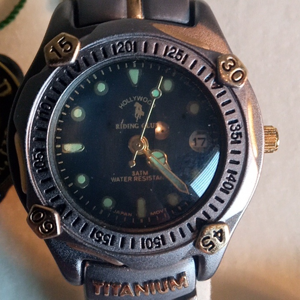 Vintage Hollywood Riding Club Titanium Woman's Watch